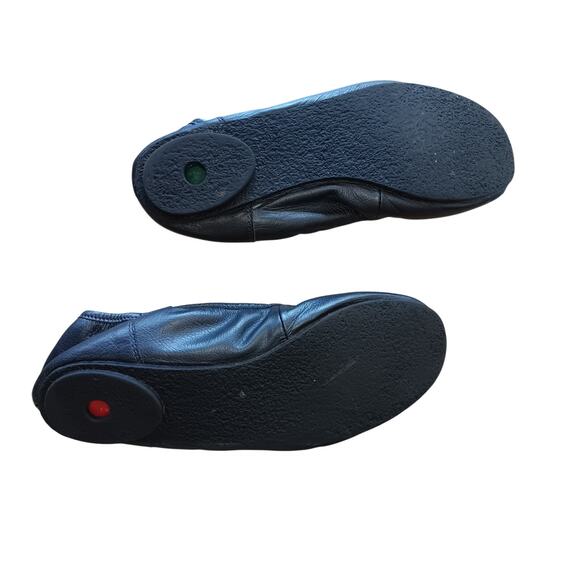 Kickers Ballet flats leather flower floral embellishment, black leather sz EU40 - Picture 5 of 5